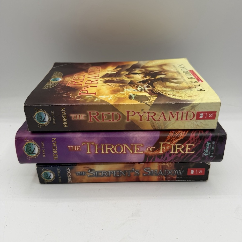 Lot of 3 The Kane Chronicles Books by Rick Riordan 2 Paperback & 1 Hardcover